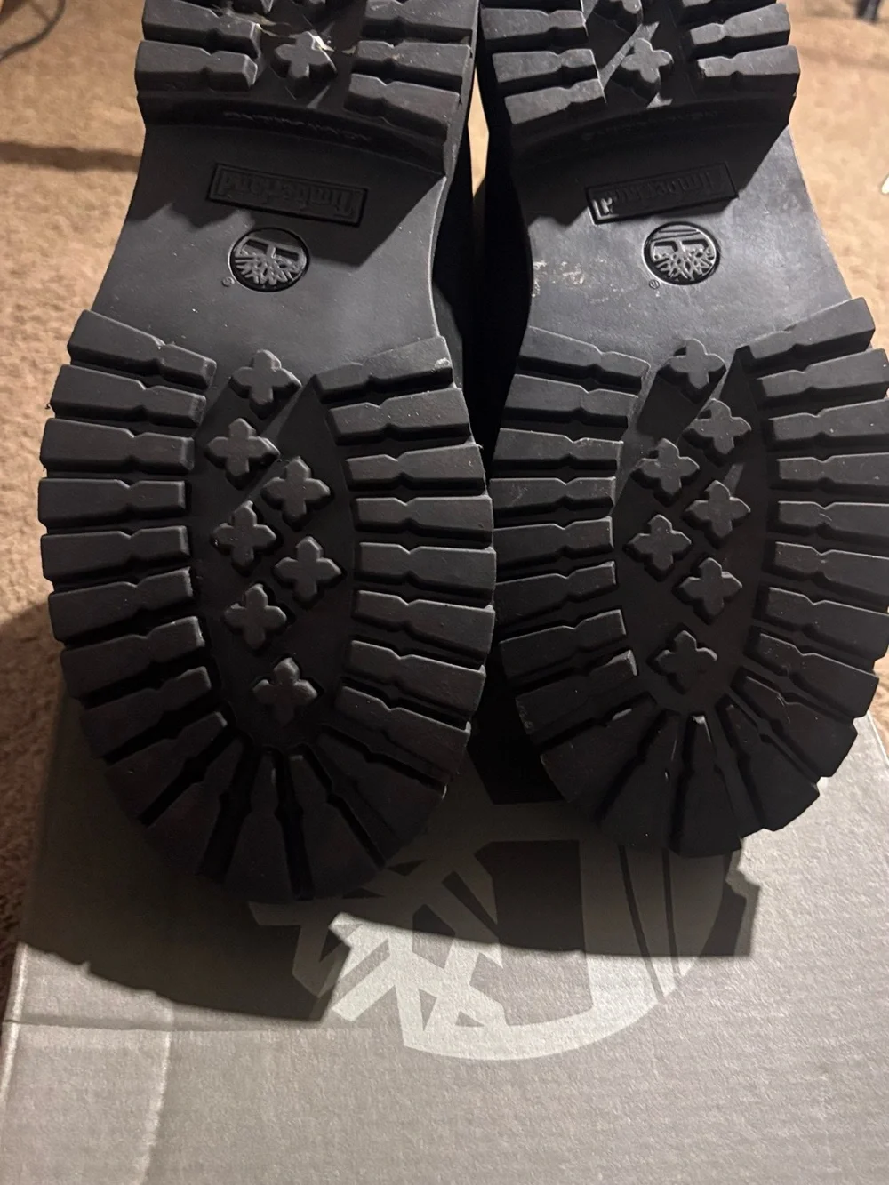 Timberland Kids Black Lace-Up Nubuck Boots